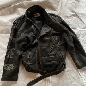 Leather vintage DKNY jacket